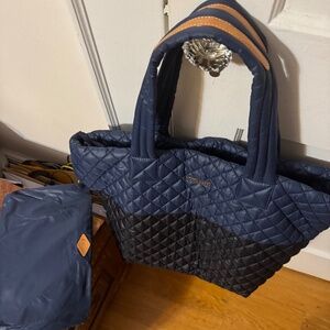 MZ Wallace Navy/Black Medium Metro Tote